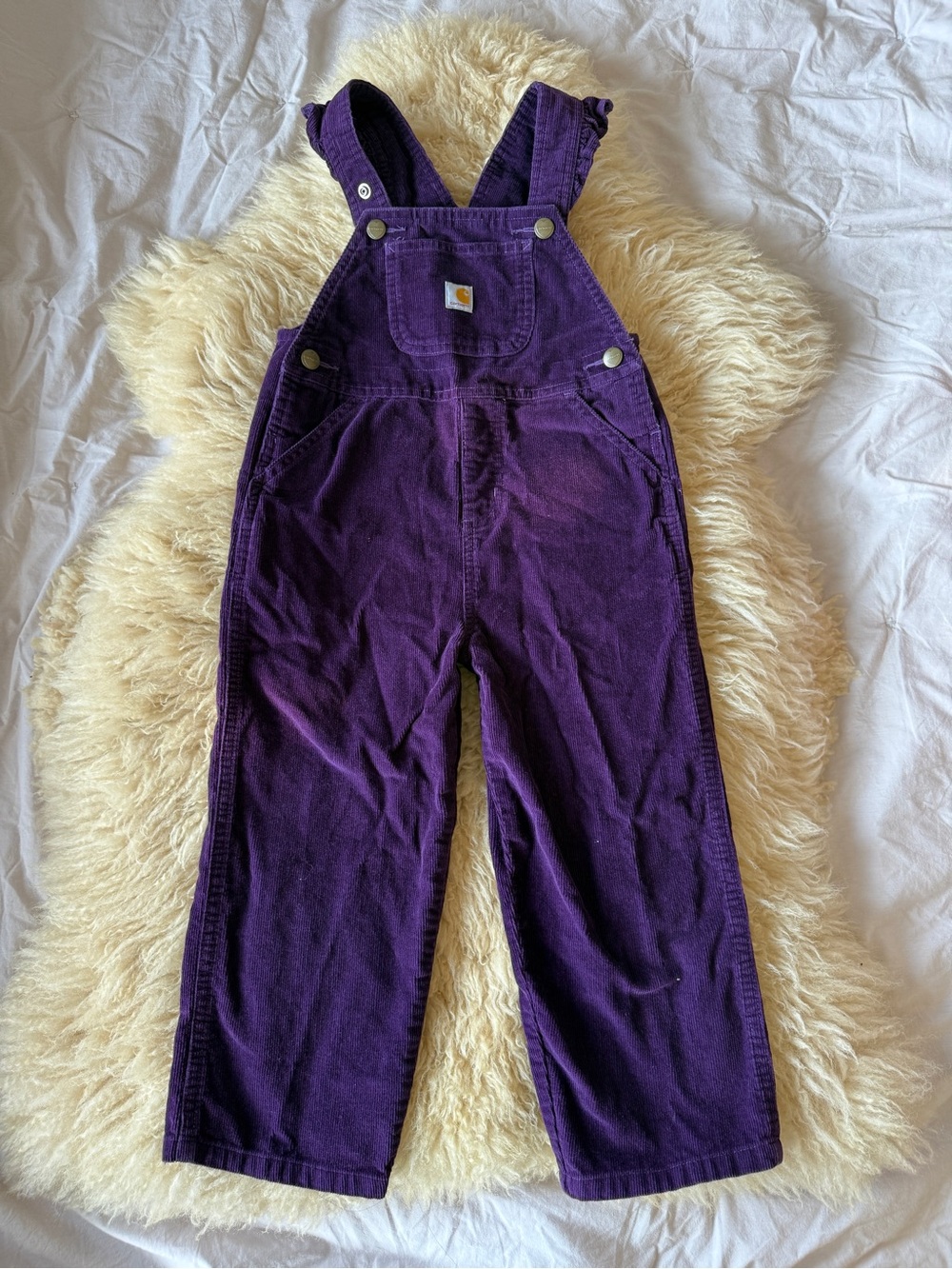 Carhartt Kids' Purple Corduroy Overalls